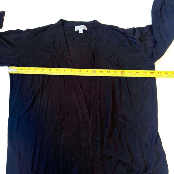 Joseph A Open Front Black Cardigan Size Medium - Picture 6 of 8